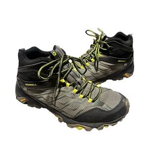 Merrell Moab FST Mid GTX Hiking Boots Outdoor Travel Brown Lace Up Gorpcore 11.5